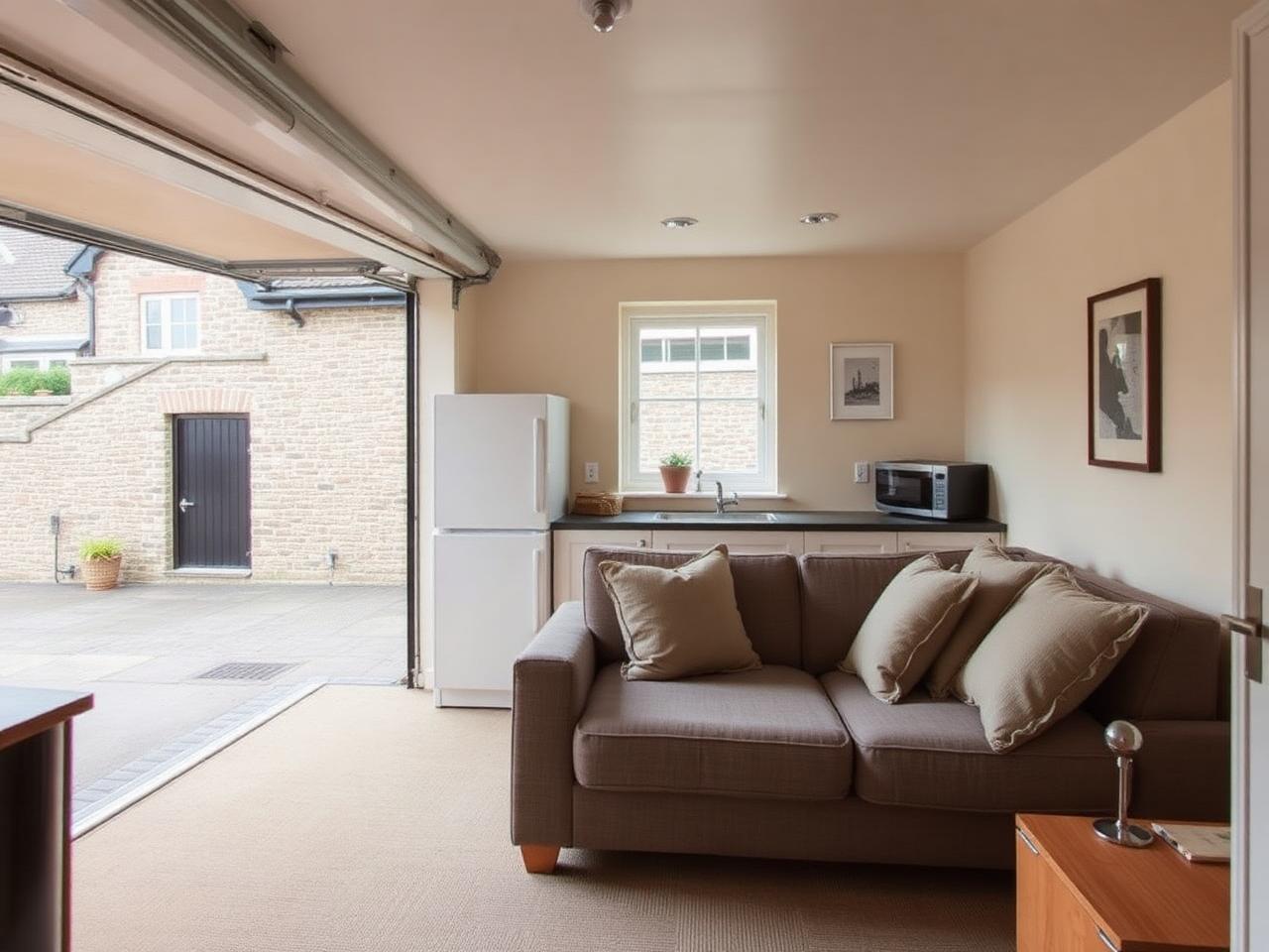 Garage converted into a granny annexe