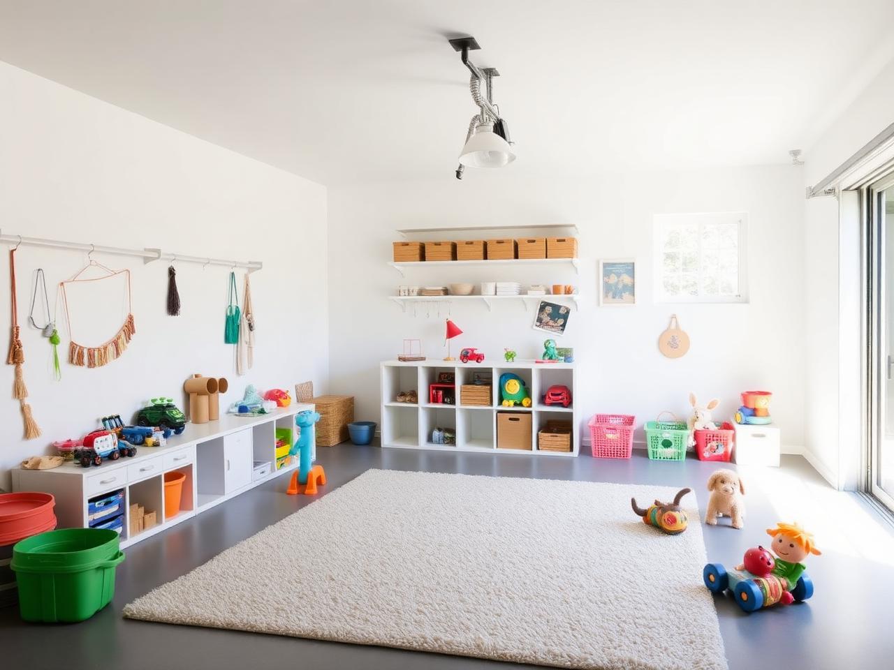 Garage converted into a playroom